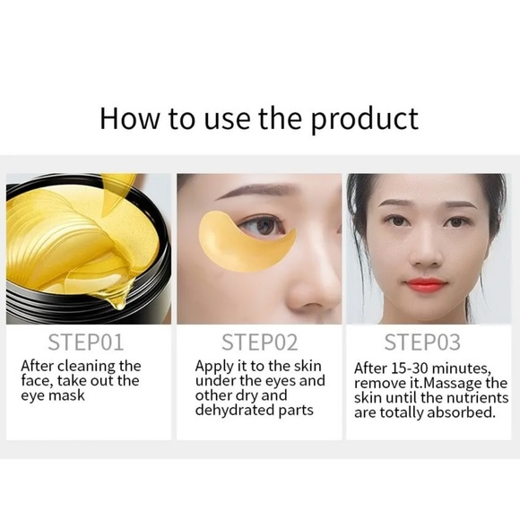 Eye Patches for Dark Circles Eye Bags (Gold Black 2) - Picture 6 of 8